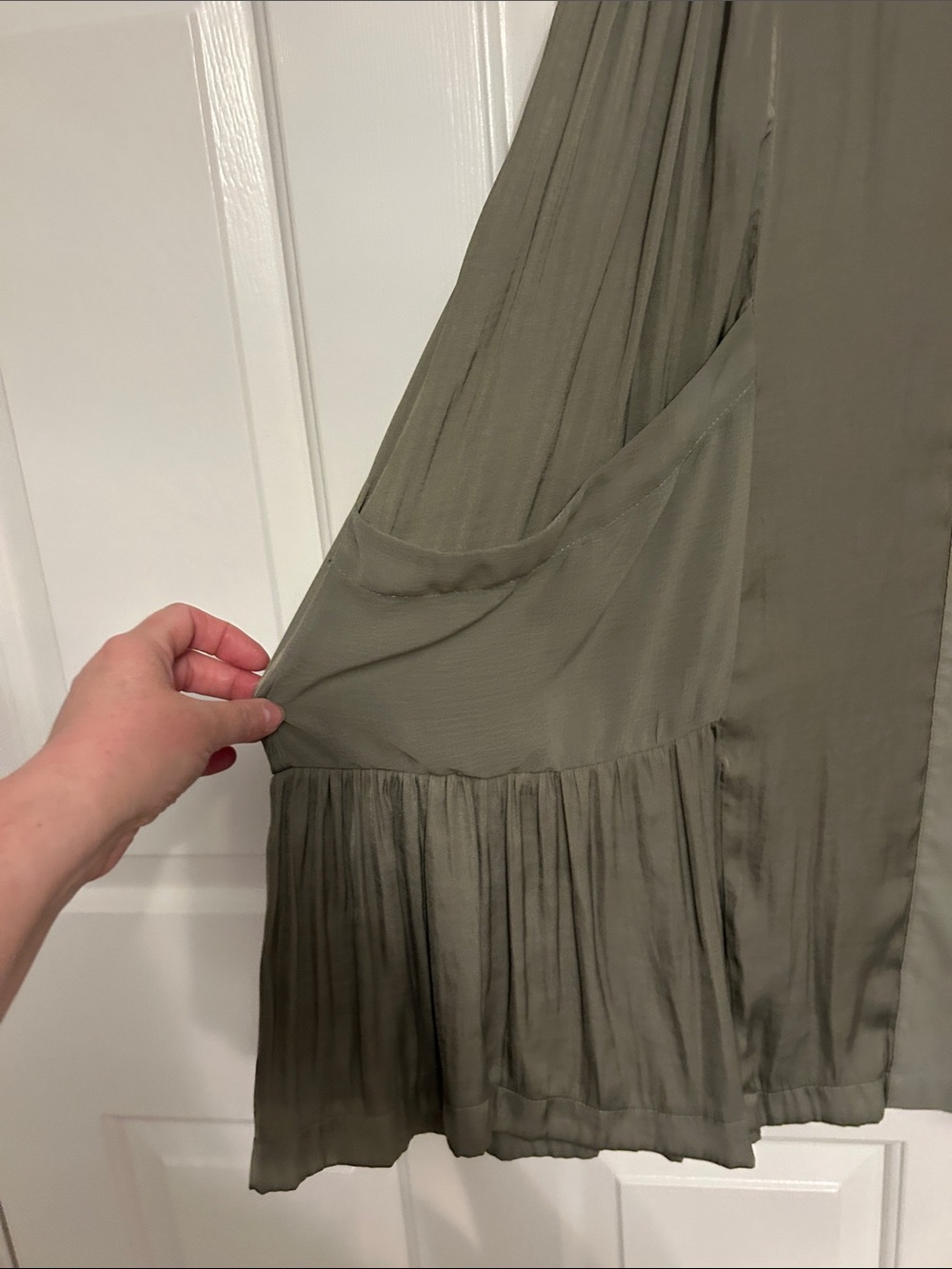 Free People Olive Green Lightweight Dress - Picture 4 of 7